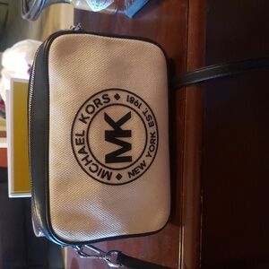 Michael Kors Black and White Toiletry Bag